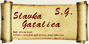 Slavka Gatalica vizit kartica